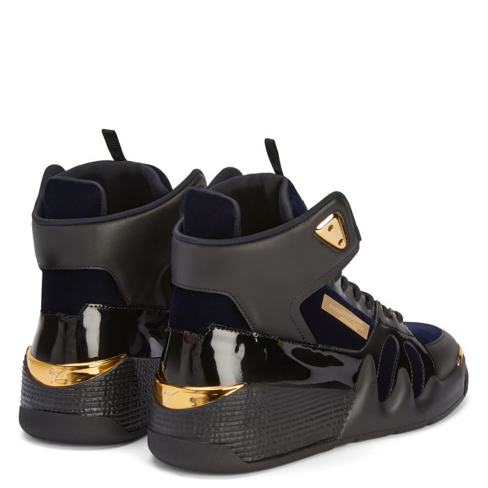  TALON-Black-Mid Top Sneakers