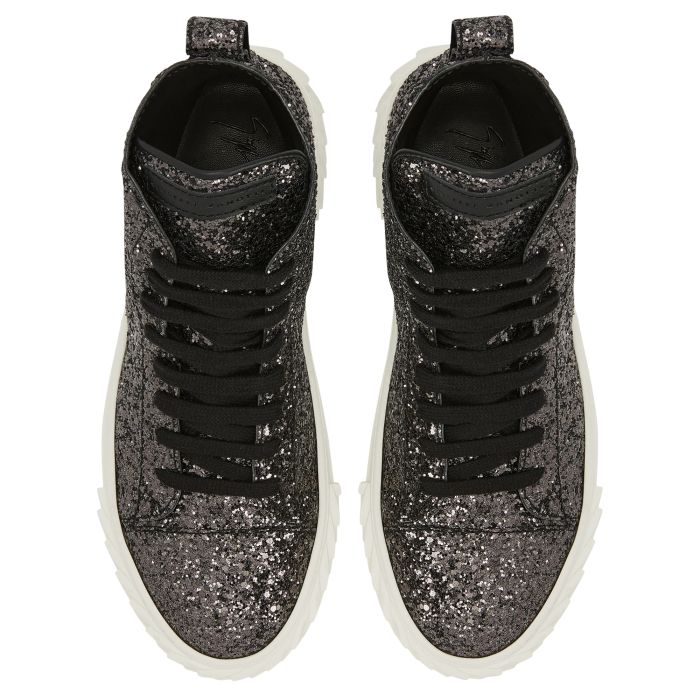  ECOBLABBER-Silver-Mid Top Sneakers