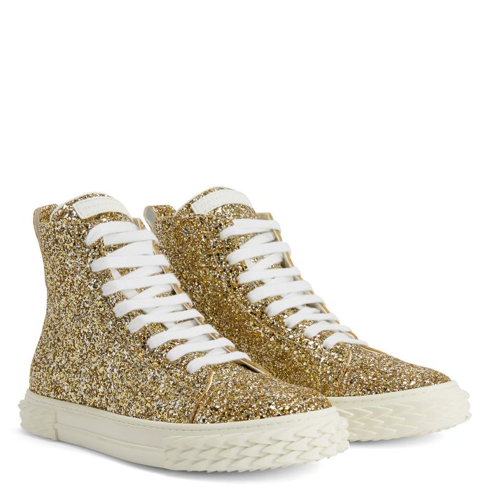  ECOBLABBER-Gold-Mid Top Sneakers