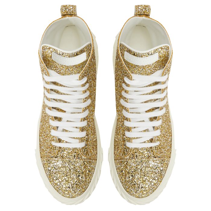  ECOBLABBER-Gold-Mid Top Sneakers
