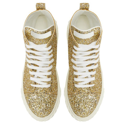  ECOBLABBER-Gold-Mid Top Sneakers