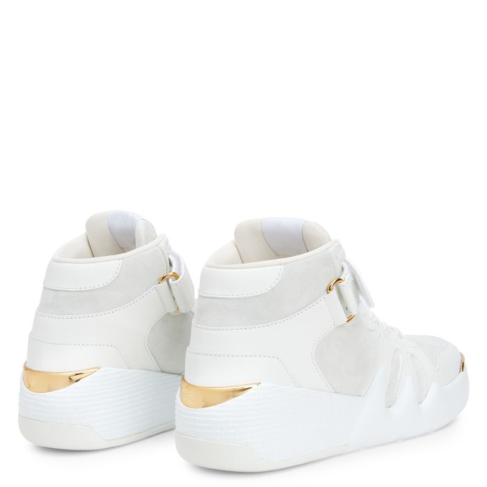  TALON-White-Mid Top Sneakers