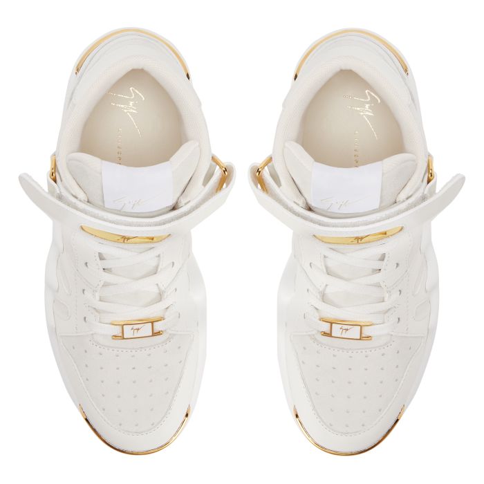  TALON-White-Mid Top Sneakers