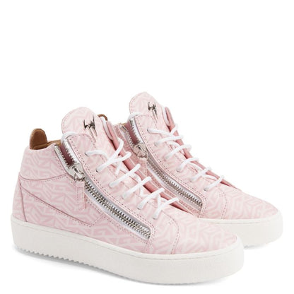  KRISS MONOGRAM-Pink-Mid Top Sneakers