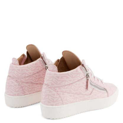  KRISS MONOGRAM-Pink-Mid Top Sneakers