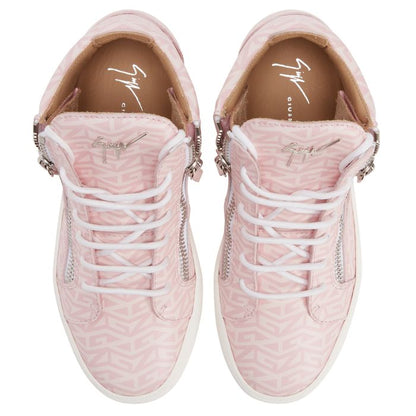  KRISS MONOGRAM-Pink-Mid Top Sneakers