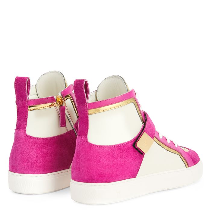  GIUSEPPE ZANOTTI ZENAS-Pink-Mid Top Sneakers