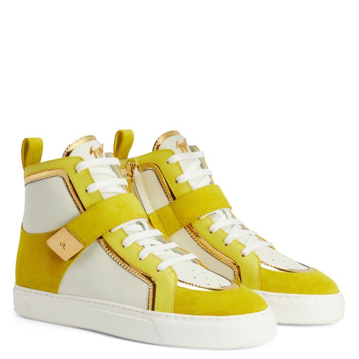  GIUSEPPE ZANOTTI ZENAS-Yellow-Mid Top Sneakers