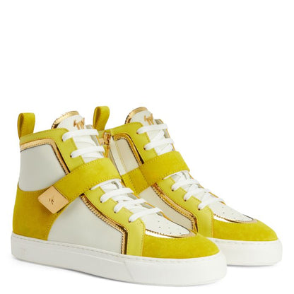  GIUSEPPE ZANOTTI ZENAS-Yellow-Mid Top Sneakers