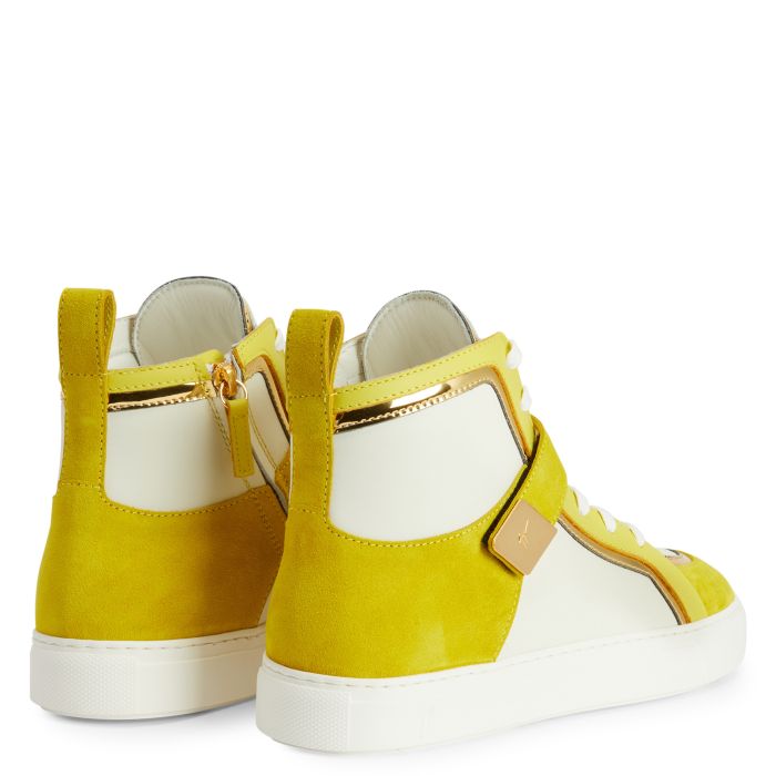  GIUSEPPE ZANOTTI ZENAS-Yellow-Mid Top Sneakers