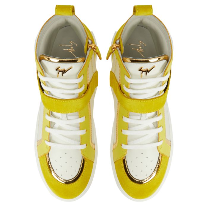  GIUSEPPE ZANOTTI ZENAS-Yellow-Mid Top Sneakers