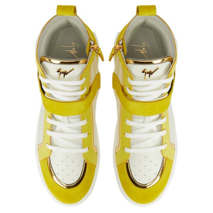  GIUSEPPE ZANOTTI ZENAS-Yellow-Mid Top Sneakers