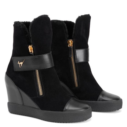  ALETA WEDGE-Black-Mid Top Sneakers