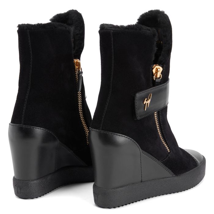  ALETA WEDGE-Black-Mid Top Sneakers